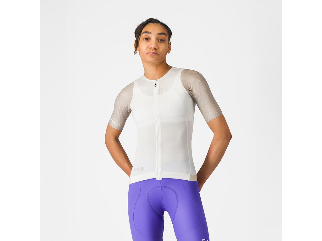 Castelli Corretto W cykeltrøje korte ærmer ivory/clay dame Castelli Corretto W cykeltrøje korte ærmer ivory/clay dame