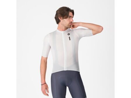 Castelli Drittone Logo Jersey - Cykeltrøje - Korte Ærmer - Herre - Hvid/Sort - XL