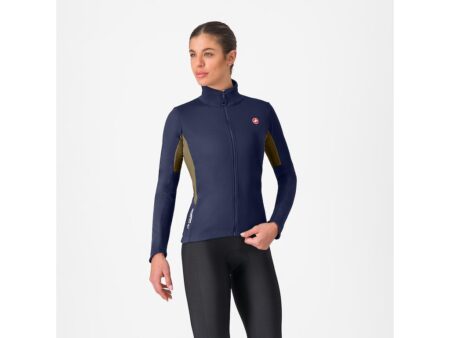 Castelli Entrata 2 cykeljakke belgian blue/deep green dame