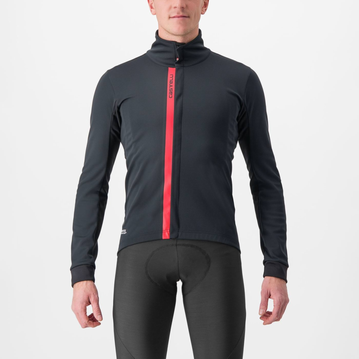 Castelli Entrata cykeljakke sort/rød herre Castelli Entrata cykeljakke sort/rød herre