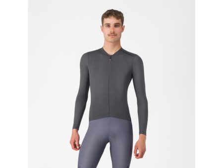 Castelli Espresso 2 LS cykeltrøje lange ærmer smoky grey herre