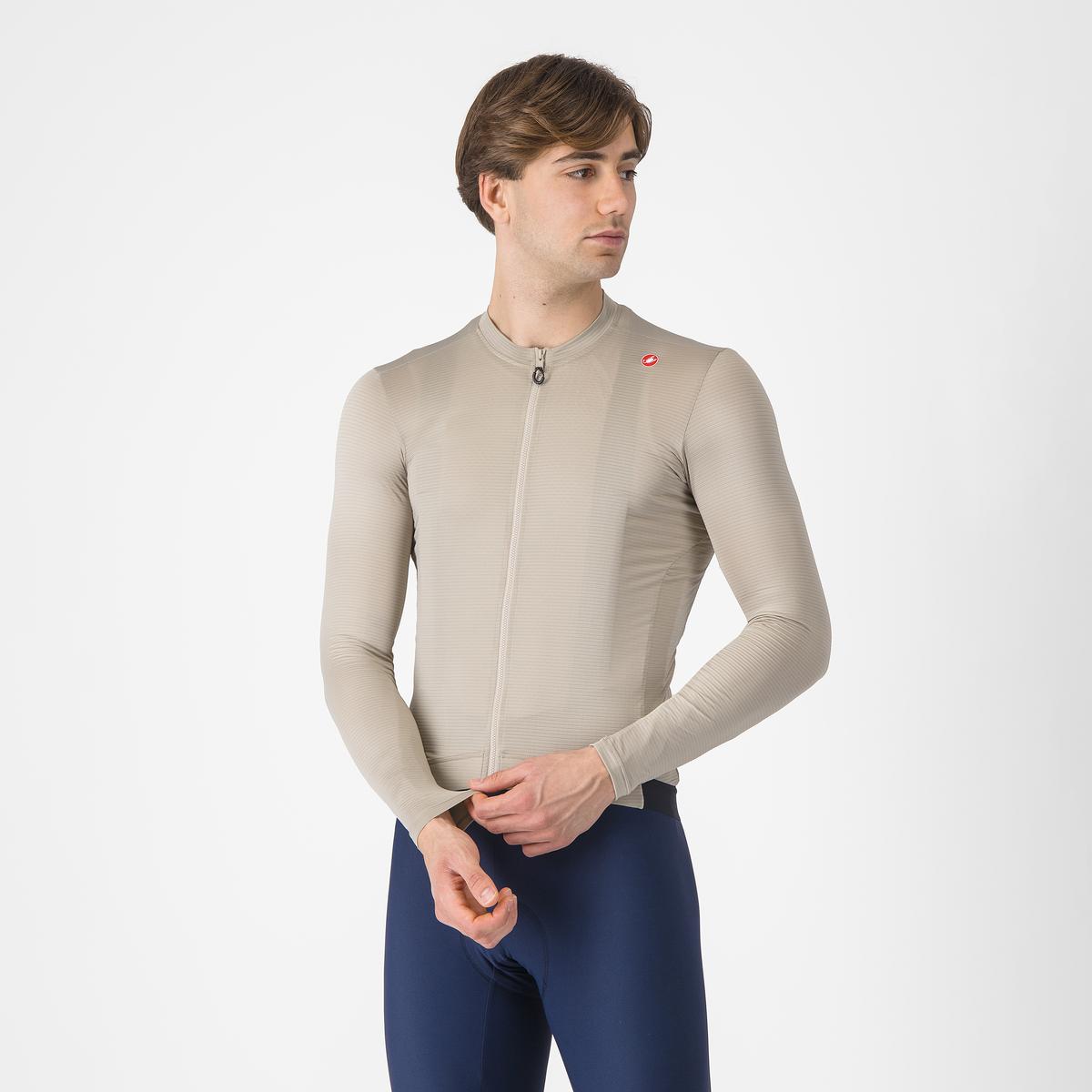 Castelli Espresso LS langærmet cykeltrøje clay/sort herre Castelli Espresso LS langærmet cykeltrøje clay/sort herre