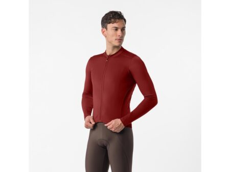 Castelli Espresso Thermal 2 Jersey - Cykeltrøje - Lange ærmer - Herre - Garnet - Str. XL