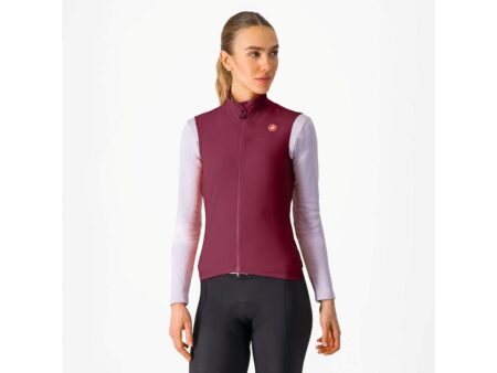 Castelli Espresso Women's Vest - Cykelvest - Dame - Deep Bordeaux - XS