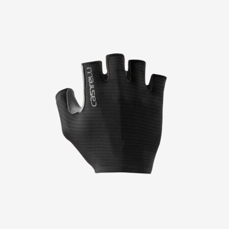 Castelli Espresso cykelhandske med korta fingrar ljus svart