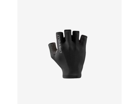 Castelli Espresso cykelhandsker med korte fingre lys sort dame (Størrelse: Large)