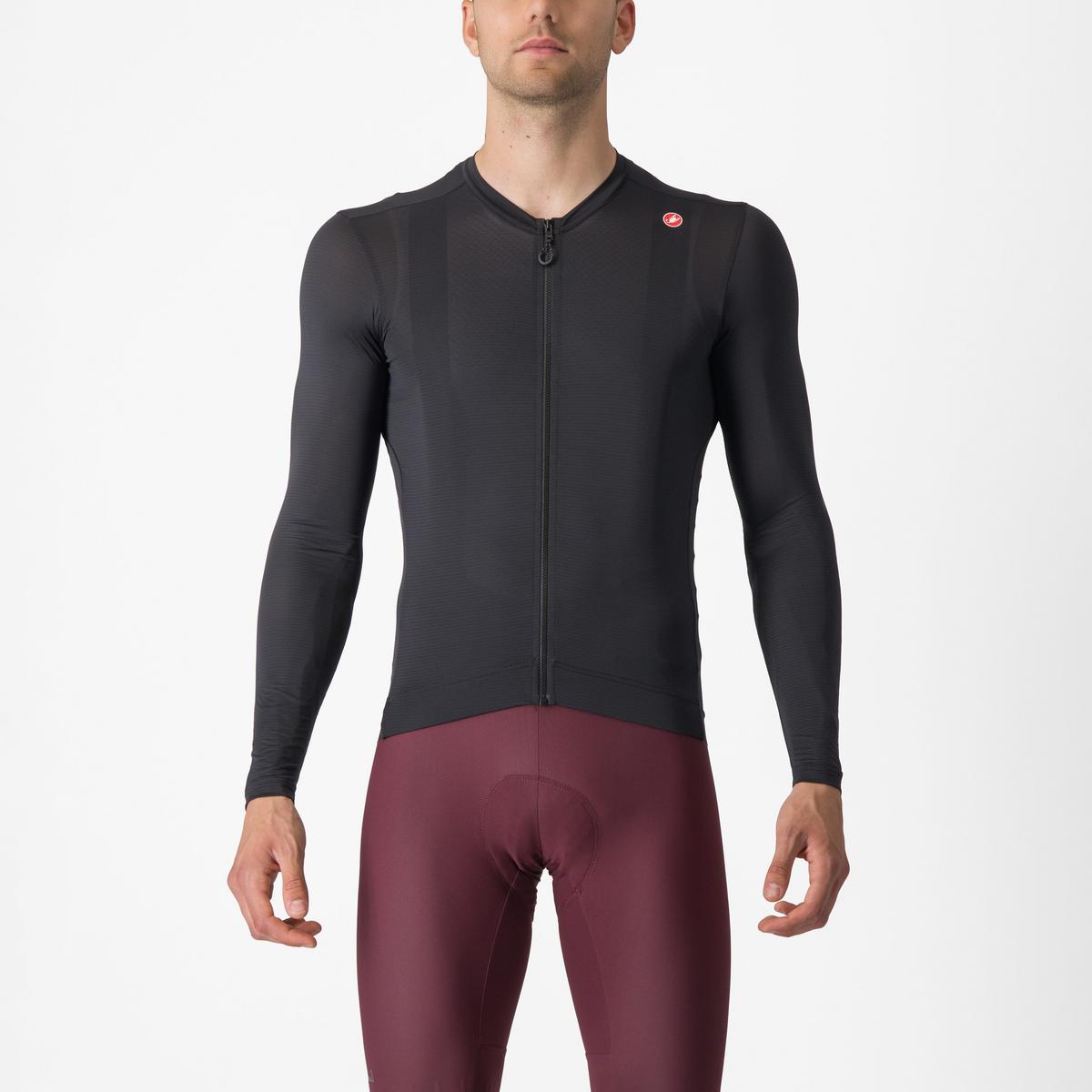 Castelli Espresso langærmet cykeltrøje sort/mørke grå Castelli Espresso langærmet cykeltrøje sort/mørke grå