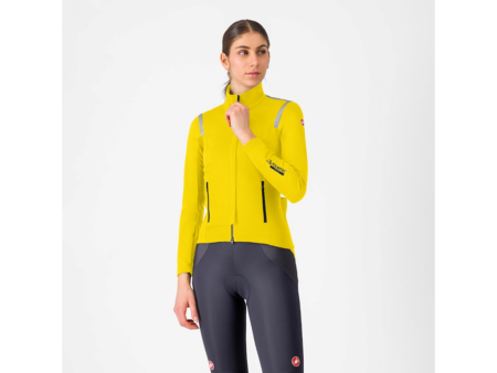 Castelli Perfetto RoS 3 Women's Jacket - Cykeljakke - Dame - Mango Mojito/Black Reflex - M