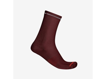 Castelli Premio Evo 18 cykelstrømper deep bordeaux