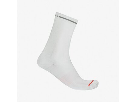 Castelli Premio evo 18 cykelstrømper hvid (Strømpe str.: 36-40)