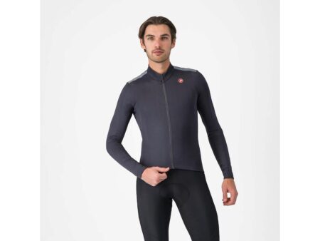 Castelli Puro 4 Jersey - Cykeltrøje - Lange Ærmer - Dark Gray - XS