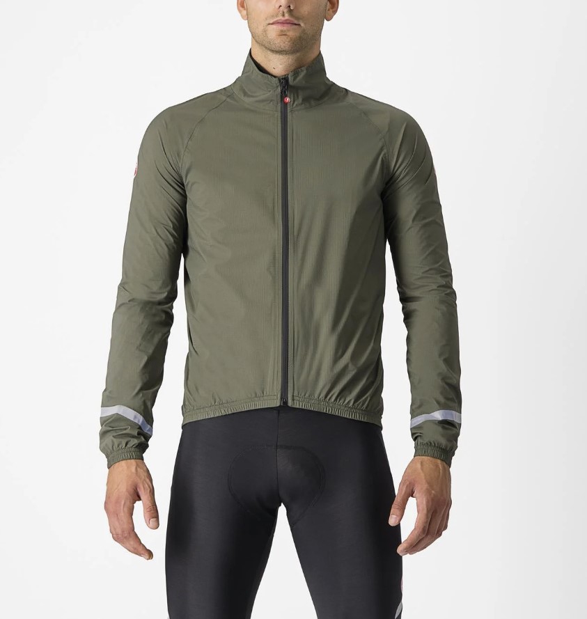 Castelli - Regnjakke Emergency 2 Army Grøn - M Castelli - Regnjakke Emergency 2 Army Grøn - M