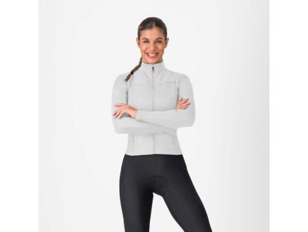 Castelli Sfida 3 Jersey - Cykeltrøje - Lange Ærmer - Dame - Silver Gray - XL