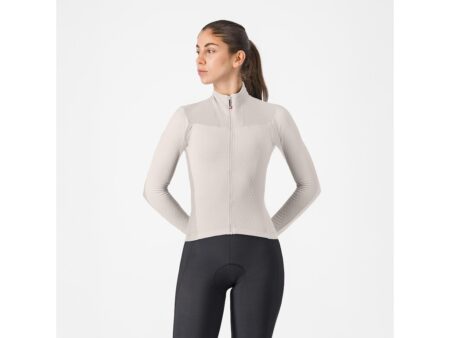 Castelli Sfida 3 Jersey - Cykeltrøje - Lange ærmer - Dame - Silver Moon - Str. S