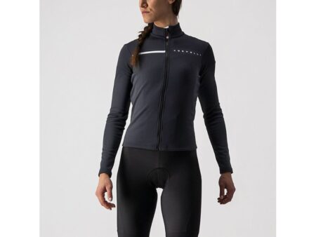 Castelli Sinergia 2 FZ langærmet cykeltrøje light black/dark gray dame
