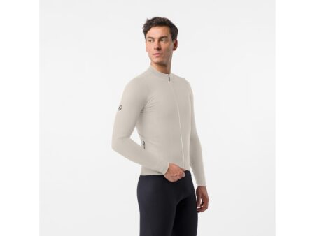 Castelli Thermowoven LS Jersey - Cykeltrøje - Lange ærmer - Herre - Silver Moon - Str. 2XL
