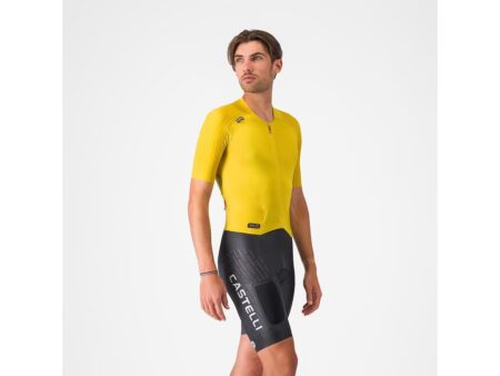 Castelli Unlimited Speedsuit kortärmad mango mojito/svart/elfenben herr
