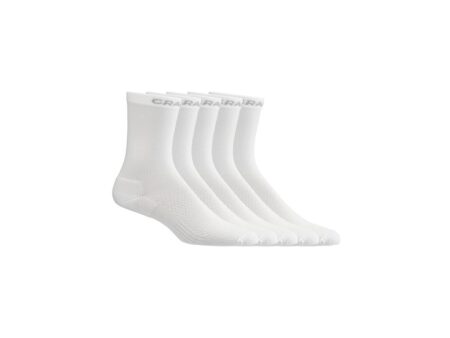 Craft Active High Sock 5-Pak- Cykelstrømper - Hvid - Str. 46/48