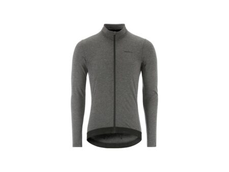 Craft Bike Subz Wool cykeltrøje med lange ærmer black/melang herre