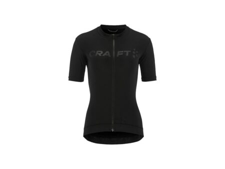 Craft Endur Logo cykeltrøje korte ærmer sort dame