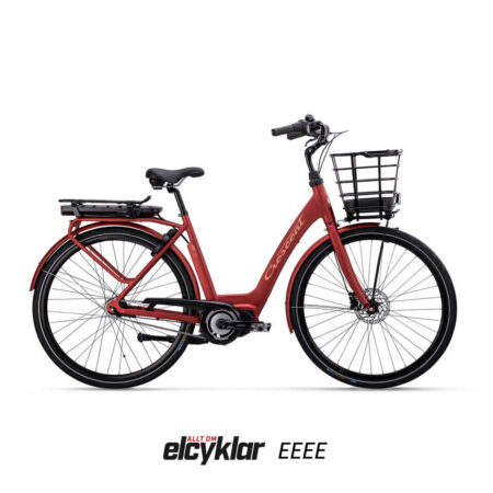 Crescent Elsa 7vxl 2025 Röd Matt Korg 51cm Elcykel Klassisk 2024