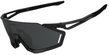 Cube Litening Cykelbrille - Black Matte / Smoke Silver Mirror