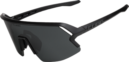 Cube Vertex Cykelbrille - Black Matte / Smoke Silver Mirror