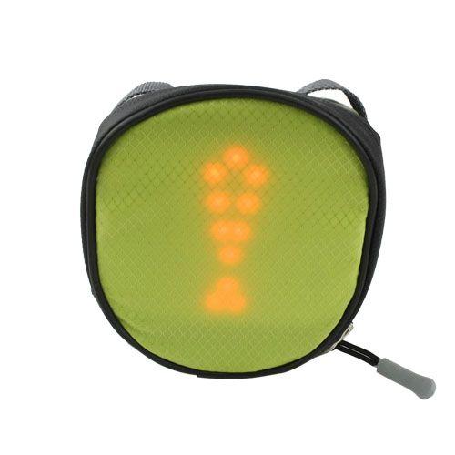 Cykel Saddel Taske Med Fjern kontrolleret LED trafik lys - G