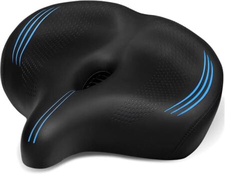 Cykel sadel - åndbar - stødabsorberende - ergonomisk cykelsadel - Bred cykelsadel til mænd og kvinder - ekstra blød og komfortabel