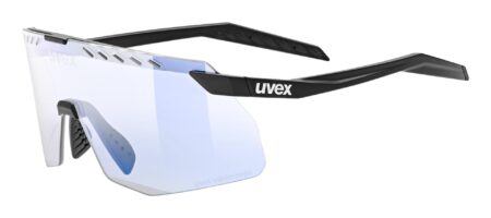 Cykelbriller uvex - unisex, semi-rimless, sorte, udskiftelige blå linser