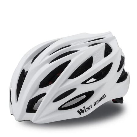 Cykelhjelm landevej & MTB - Ultralæt voksenhjelm - >20 luftkanaler - PC+EPS - 243 g - Str. 54-62 cm - Hvid