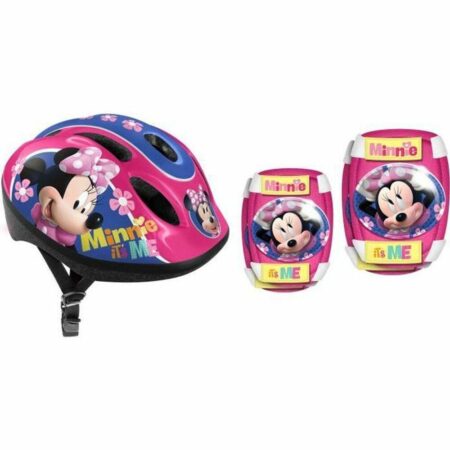 Cykelhjelm og knæbeskyttere - Disney Minnie, pink