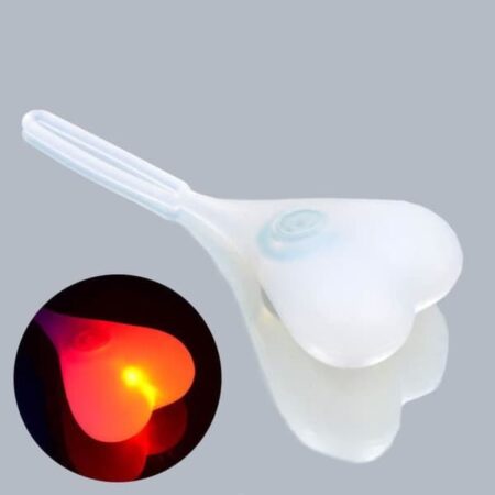 Cykellygte - Natlys Bold Hjerte - Rød - T6 LED - Silikone (bag)