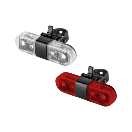 Cykellygte for- og baglygte LED USB 2 stk Rebel