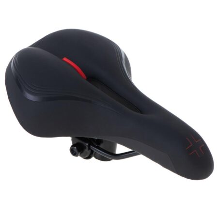 Cykelsadel sport L-BRNO, komfort med elastisk skum, sort