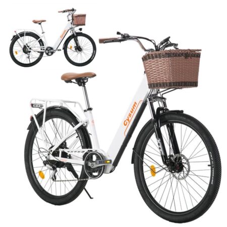Cysum Cityrun-26 250W motor 36V10AH batteri elcykel voksen 26" Fat Tire bypendling elcykel