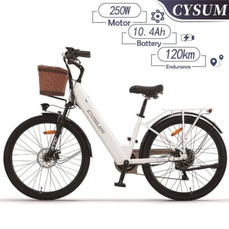 Cysum X-City 250W Motor 48V 10.4Ah Batteri Voksen Elcykel 26 Tommer Dæk City Electric Bike