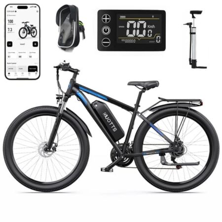 DUOTTS C29 Adult 750W Electric Bike, 15AH Battery, 21 Speeds, 29*2.1 Inch Tires, Tail Light, Head Light, Rear Cargo Rack.