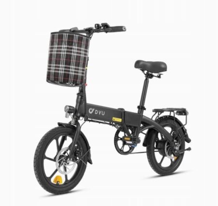 DYU A1F PRO 16 tommer fuld folde elektrisk cykel, 250W motor, 36V 7,5AH batteri, maksimal rækkevidde 40KM.