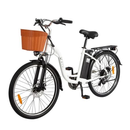 DYU C6 60 km elcykel - 350 W motor, 12,5 Ah aftageligt batteri, 26" hybriddæk - metal elcykel
