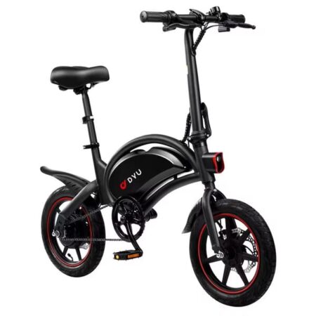 DYU D3F Elcykel 36V 10Ah Lithiumbatteri, 250W, Tomme Dæk, LCD Batteridisplay, Mini Elcykel til Bypendling