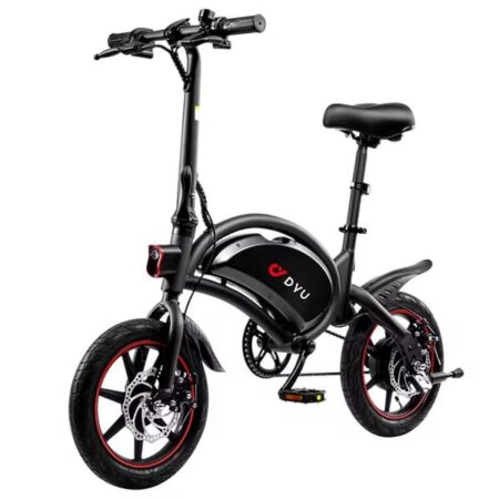DYU D3F Elcykel 36V 10Ah Lithiumbatteri, 250W, Tomme Dæk, LCD Batteridisplay, Mini Elcykel til Bypendling