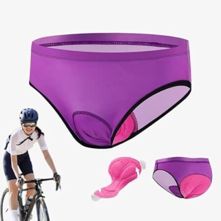 Dame 3D Polstrede Trusser - til cykling og ridning, kan også bruges som cykelshorts, og, ergonomisk designet - Lilla - Størrelse XL