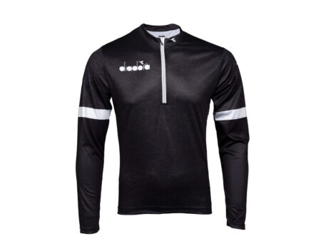 Diadora Valter - Cykeltrøje med lange ærmer - Str. XXL - Sort med hvid