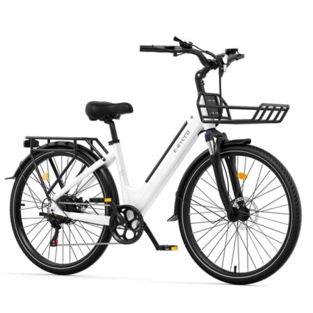 E-BYCCO V1 Ny elcykel 36V 15,6Ah 700C/28*1,5" Steg-gennem bycykel Aluminiumlegning Elcykel Mekanisk brems 7-gang 25 km/t