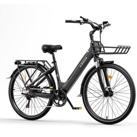 E-BYCCO V1 Perfekt til byture | Sort elcykel | Justerbar sadel 70-90 cm | Kraftfuld og let