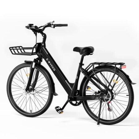 E-BYCCO V1 Sort 36V Elcykel | 500W børsteløs motor | SHIMANO Gear | Hurtig og sikker pendling