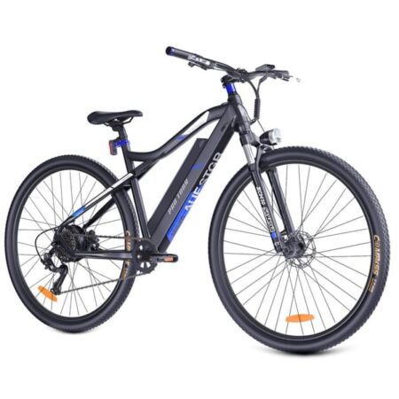 E-bike mountainbike 27,5 tommer 9-trins Shimano rød E-mountainbike gearskiftesystem