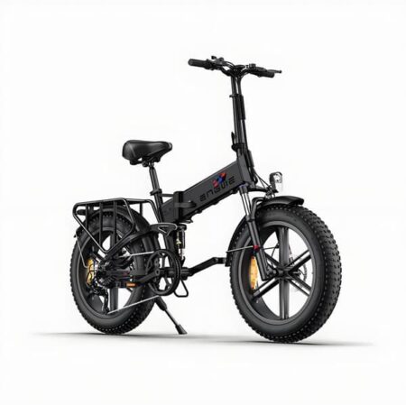 ENGWE ENGINE X foldbar elcykel 250W, 48V 13Ah batteri, 20''*4'' fedt dæk, rækkevidde 120 km, Shimano 7-trins, fuld affjedring, sort