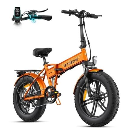 ENGWE EP-2 BOOST - 20" foldbar elcykel - 48V 13Ah batteri - 100 km rækkevidde - med affjedring foran - Hybrid Fat Bike